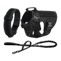 Tactical Dog Harness Collar Leash Molle Pouches For Medium Large Dogs Pet German Shepherd Training Walking Vest Dog Harnesses