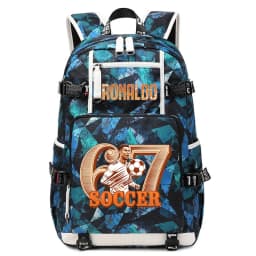 CR7 Ronaldo 67 Print Large Capacity Backpack for Students Teens Kids School Travel Daypack
