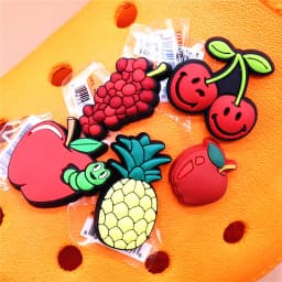 Original Various Fruit Designer Shoe Charms 5pcs/lot Clog Buckle Accessories Luxury Upper Jewelry Decorations Gift Preferred