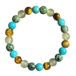Personality Trendy Tiger's Eye Stone Amethyst Turquoise Natural Colorful Stone Beaded Bracelet for Women Men Amulet Jewelry Gift