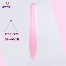 Snoya 60cm/30cm Synthetic Versatile Long Straight Claw Clip Ponytail Extensions for Ancient Costume Design Red Purple Pink Blue