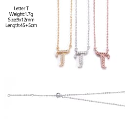 925 Sterling Silver D VVS1 Diamond Full Moissanite Pendant Necklace for Women Letter Sparkling Moissanite Jewelry
