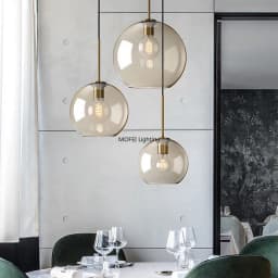 Art Industrial Retro E27 Glass Pendant Light Nordic Loft Chandelier Kitchen Restaurant Minimalist Hanging Lamp Suspension LED