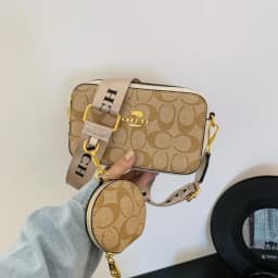 Advanced Women's 2026 New Retro Printed Wide Shoulder Strap Small Square Bag Fashion Single Shoulder Diagonal Cross Bag Trendy