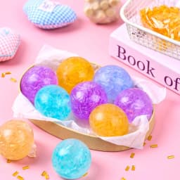 6Pcs Transparent Soft TPR Empty Ball Skins DIY Handmade Bubble Squishy Toy for Stress Relief Squeeze Fidget Toy Crafts Making