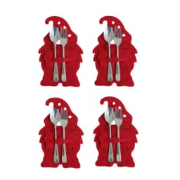 Party Supplies Santa Claus Xmas Tree Snowflake Table Decorations Tableware Organizer Christmas Knife Fork Holder Cutlery Bag