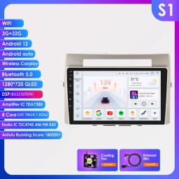 2 din Carplay Android Auto Radio For Toyota Corolla Verso AR10 2004-2009 Car Multimedia GPS autoradio RDS DSP 4G Octa Core 7862