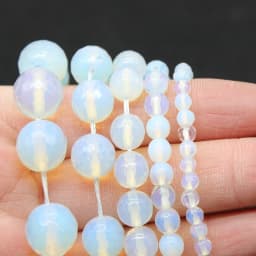 Natural Faceted Opal Stone Loose Spacer Round Beads For Jewelry Making DIY Bracelets Accessories 4-12 MM Wholesale