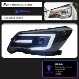 AKD Head Lamp for Subaru Forester LED Headlight 2013-2018 Headlights Forester DRL Turn Signal High Beam Angel Eye Projector
