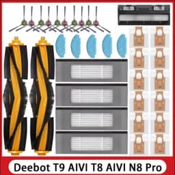 For ECOVACS Deebot T8 AIVI T9 AIVI N8 Pro AIVI N9 N10 N10 Plus Accessories Main brush, side brush, filter, dust bag,Hepa Filter