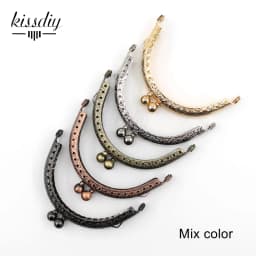 10 pcs 8.5CM Double Bead Metal Frame Coin Purse Kiss Clasp For Wallet Handle Clutch DIY Bag accessory 5 colors