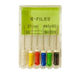 6Pcs/Pack Dental Endo Files Hand Use K Files Stainless Steel Root Canal Treatment Drills Endodontic Instruments