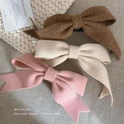 Korean Knitted Woolen Bow Hair Clips Spring Clips Women Temperament Barrettes Female Party Hairpins Hair Decorate Accessories