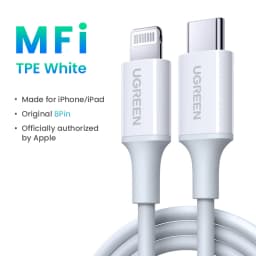 UGREEN MFi 20W PD USB C to Lightning Cable for iPhone 14 13 12 Pro Max Fast Charging for iPad Phone Type C Cable