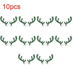 10PCS Christmas Cup Card Santa Hat Wine Glass Decor Ornaments Navidad Noel New Year Gift Christmas Decorations