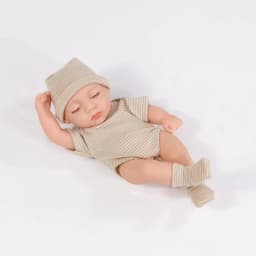 20cm Reborn Dolls Soft Full Vinyl Doll 7.87Inch Cute Mini Doll Reborn Doll Toy Waterproof Soft Vinyl Doll For Birthday Gifts