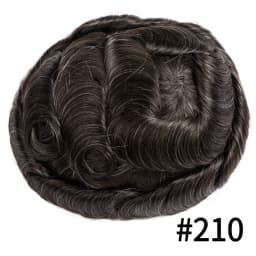 Double knotted Toupee Men 0.06-0.08mm PU Natural Hairline Men Wig Human Hair System Unit 6" Male Hair Prosthesis Soft Male Wig