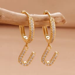Nidin Hot Sale Initial A-Z Letters Mini Small Hoop Earrings Gold Color Zircon Jewelry Alphabet Fashion Christmas New Year Gift