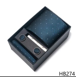 High Grade Holiday Gift Box Brand 8 cm Blue Paisley Tie Handkerchief Cufflink Set Men Necktie Clothing Accessories Birthday Gift
