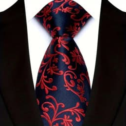 Luxury 8CM Mens Necktie Red Color Solid Stripes Paisley Ties For Man Groom Jacquard Woven Neck Tie For Business Wedding Party