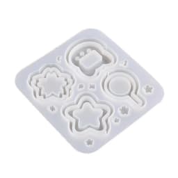 Double Layer Quicksand Pendant Crystal Epoxy Resin Mold Jewelry Keychain Silicone Mould DIY Casting Tools