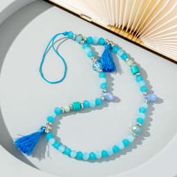 Fashion Acrylic Mobile Phone Chain Five-Pointed Star Pendant Beaded Telephone Lanyard Cellphone Hanging Rope For Women Jewelry