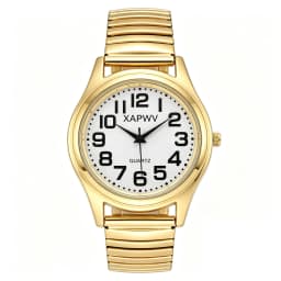 Simple Business Casual Couple's Watch with Elastic Strap and Arabic Numeral Dial, Quartz Watch for Men and Women