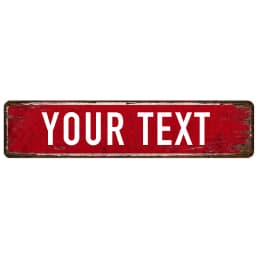 Custom Street Sign, Personalized Metal Sign For Office Workplace Home Yard Road, Custom Your Text Signs for Outdoor 16x4 Inches