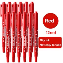 3/50/100Pcs/set Oil Double Tip Art Black Permanent Paint Marker Pen for Plastic Wood Stone Metal Glass Doodling Marking Graffiti