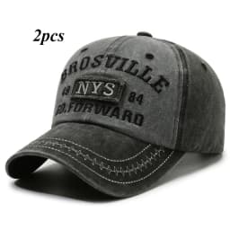 European and American Washed Denim Made Old Curved Brim Cap Alphabet Embroidered Baseball Capoutdoor Sunshade Sun Protection Hat