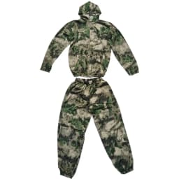 NEW Mesh Camo Suit Hooded Zip Front Breathable Elastic Waistband Training Hunting Apparel Men Kids Trainning Tactical Uniform