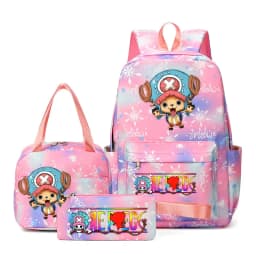 One Piece Backpacks Women Men Capacity School Bag Rucksack Printe Backbag Travel Daypack Male Backpack Mochila 3pcs