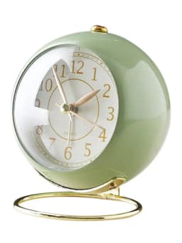 Retro Style Metal Alarm Clock Round Desktop Alarm Clock Bedside Alarm Clock Desktop Decoration WJ909