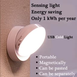 Led Night Light USB Charging Motion Sensor Round Energy-saving Led Lamps Bedroom Sound/Light Control For Corridor Home Bathroom