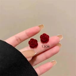 Big White Camellia Flower Stud Earring Female Simple Exaggerated Resin Ear Jewelry Wedding Best Friend Christmas Gift