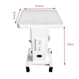 2-tier Salon Trolley with Socket Stand Rolling Cart Beauty Wheel Holder Spa Cart White 220V