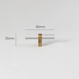 Smoky Gray Acrylic+Brass for Furniture Handles and Knobs Kitchen Doors Cabinet Drawer T Bar Funiture Wardrobe Appliance Handle