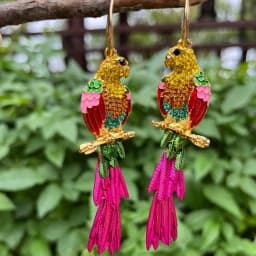 Creative New Colorful Parrot Dangle Earrings