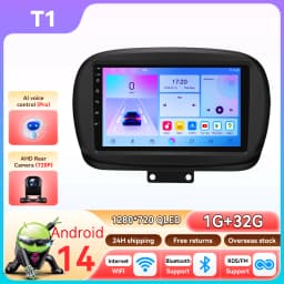 2Din 360Camera Android 14 Car Radio For FIAT 500X 2014-2020 Car Multimedia Player Intelligent Screen autoradio 4G Carplay 6115
