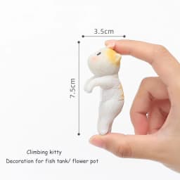 4pcs Climbing Kitten Figurines Cute Hanging Cat Decoration Ornaments for Flower pots, Fish Tank, Micro-landscape Tabletop Decor