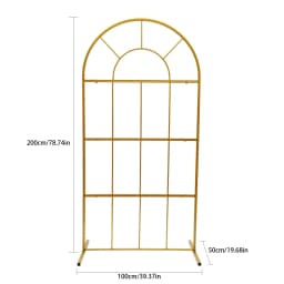 2Pcs 1M Outdoor Wedding Arch Gold Stand Backdrop Iron Birthday Party Props DIY Decor Garden Lawn Round Balloons Rack