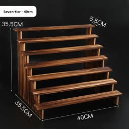 Pure Wood Display Stand Storage Rack Desktop Figurine Bubble Mat Doll Meat Green Plant Multi-layer Staircase Rack