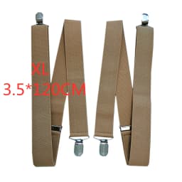 3.5 cm Wide Solid Color No Cross Suspenders Men 4 Strong Clips Women Suspender For wedding Party Trouser Braces
