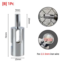 Tie Wire Twister Tools 3-5mm Iron Wire For Twist Ties Fixing Chain Link Fence Triangle Shank Drill Chuck Electrical Drill Tools