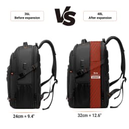 Heroic Knight Multi-function Business Backpack For Men Travel Expandable 17.3" Laptop Bag USB Waterproof Stylish College Daypack