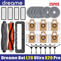 Dreame Bot L20 /L30 Ultra Accessories Main Side Brush Hepa Filter Mop Dust Bag Robot Vacuum Cleaner Replacement Parts