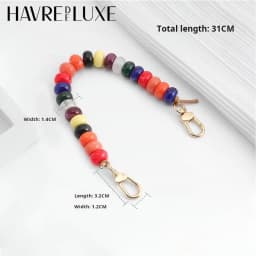 Beaded Decorative Chain Strap For Longchamp Bag Purse Colorful Handhold Destructive Modification shoulder Straps Bag Accessories