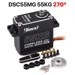 9imod 55kg Waterproof Servo IP67 180/270 Magnetic Sensor High Torque Coreless Digital Servo Full Metal Gear for 1/8 1/10 RC Cars