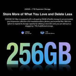Global version DOOGEE S41 Max Rugged Phone Helio G99 13MP AI Triple Camera 16GB(6GB+10GB)+256GB 6300mAh 4G Android 13 Smartphone