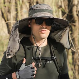 Large Shawl Sunscreen Neck Protection Big Brim Sun Hat Outdoor Leisure Mountaineering Fishing Cap Men Waterproof Fisherman Hats
